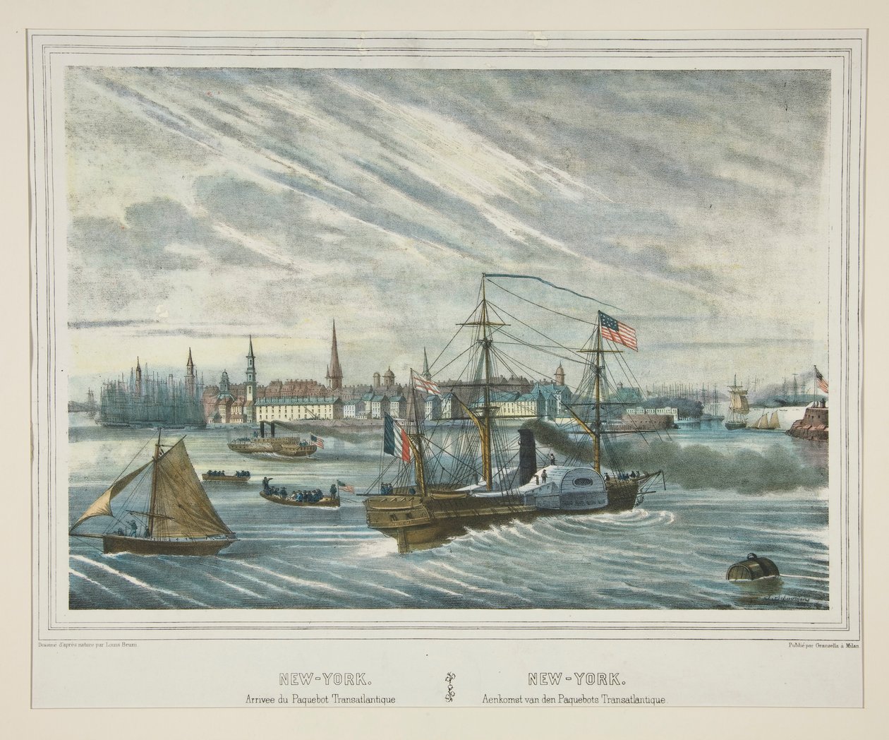 New York. Příjezd transatlantického parníku. od Unknown