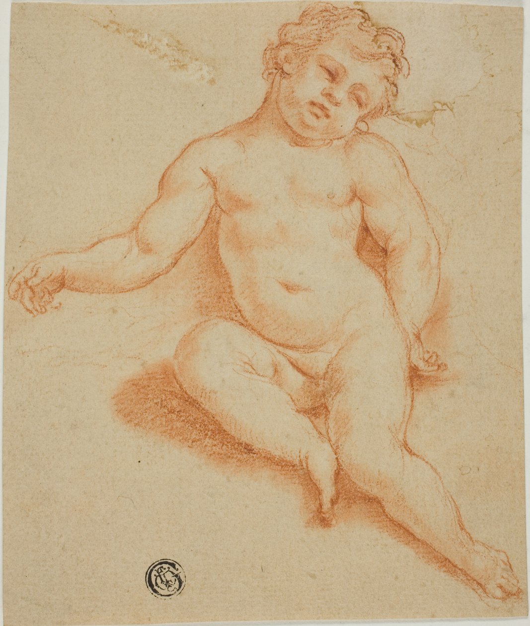 Sedící Putto od Unknown