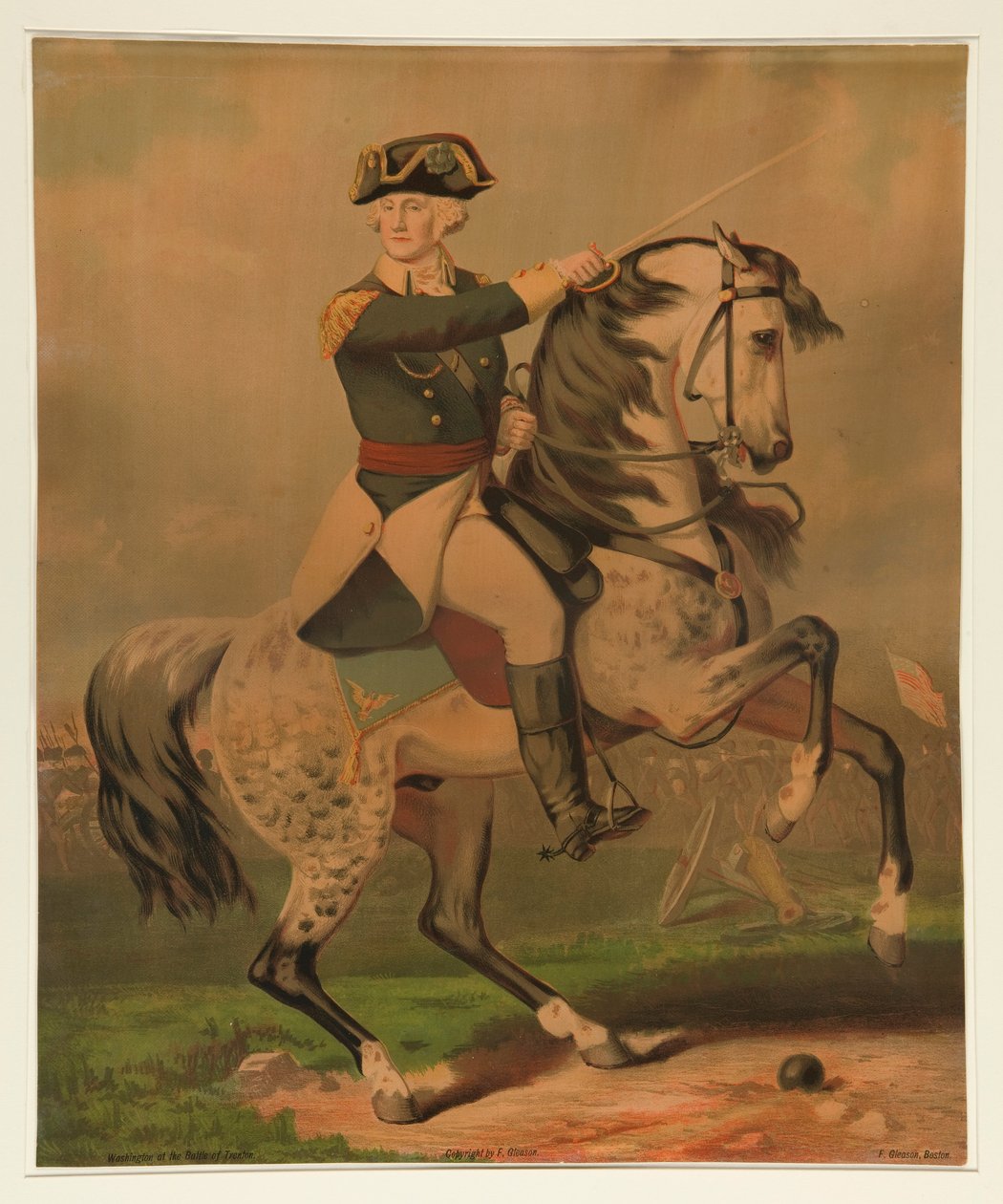 Washington v bitvě o Trenton od Unknown