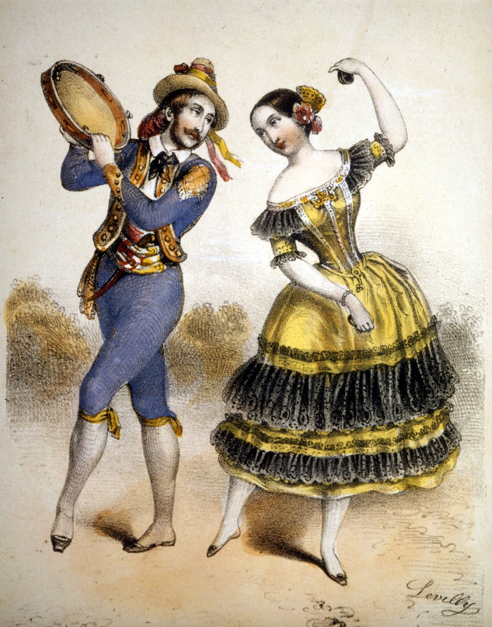Bolero. Rytina kolem roku 1850. od Unknown artist