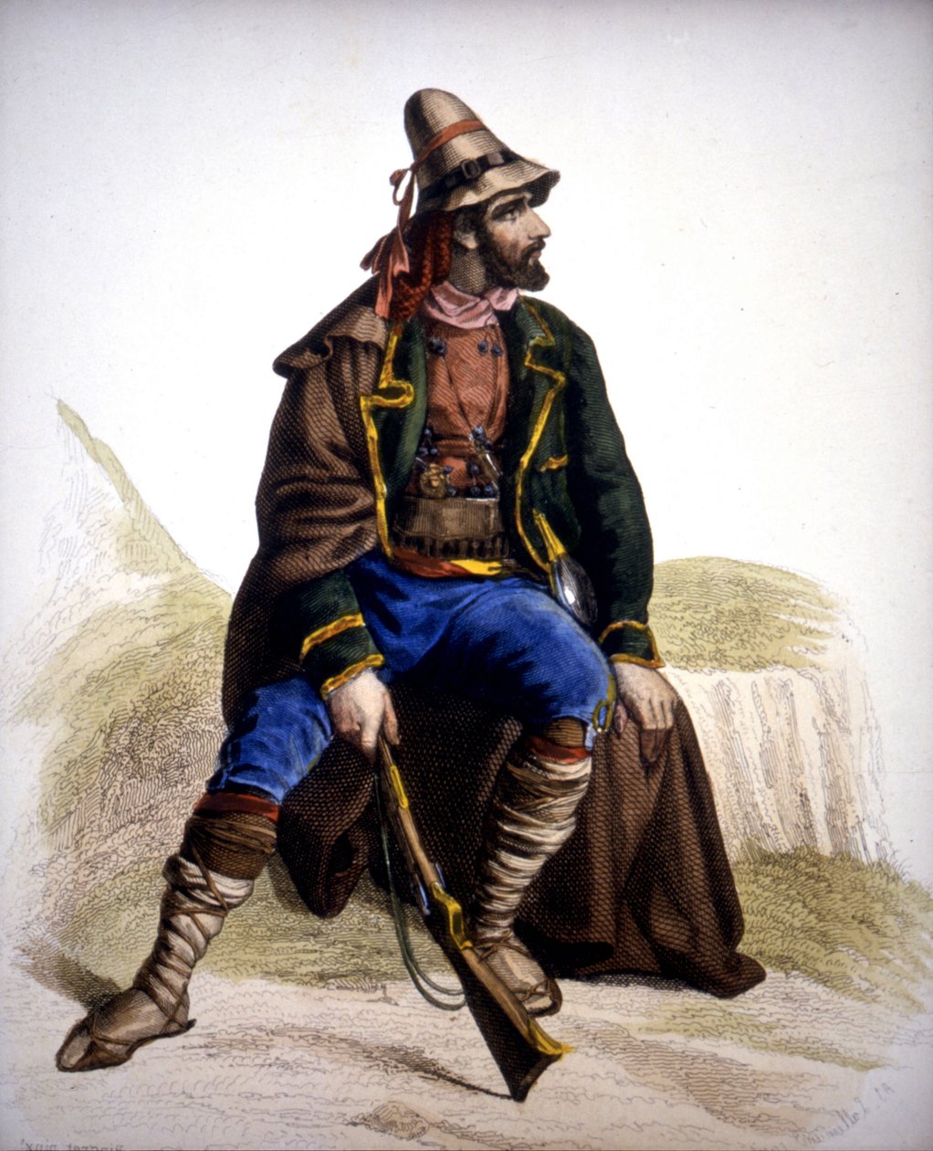 Calabrian Brigand - rytina od Unknown artist
