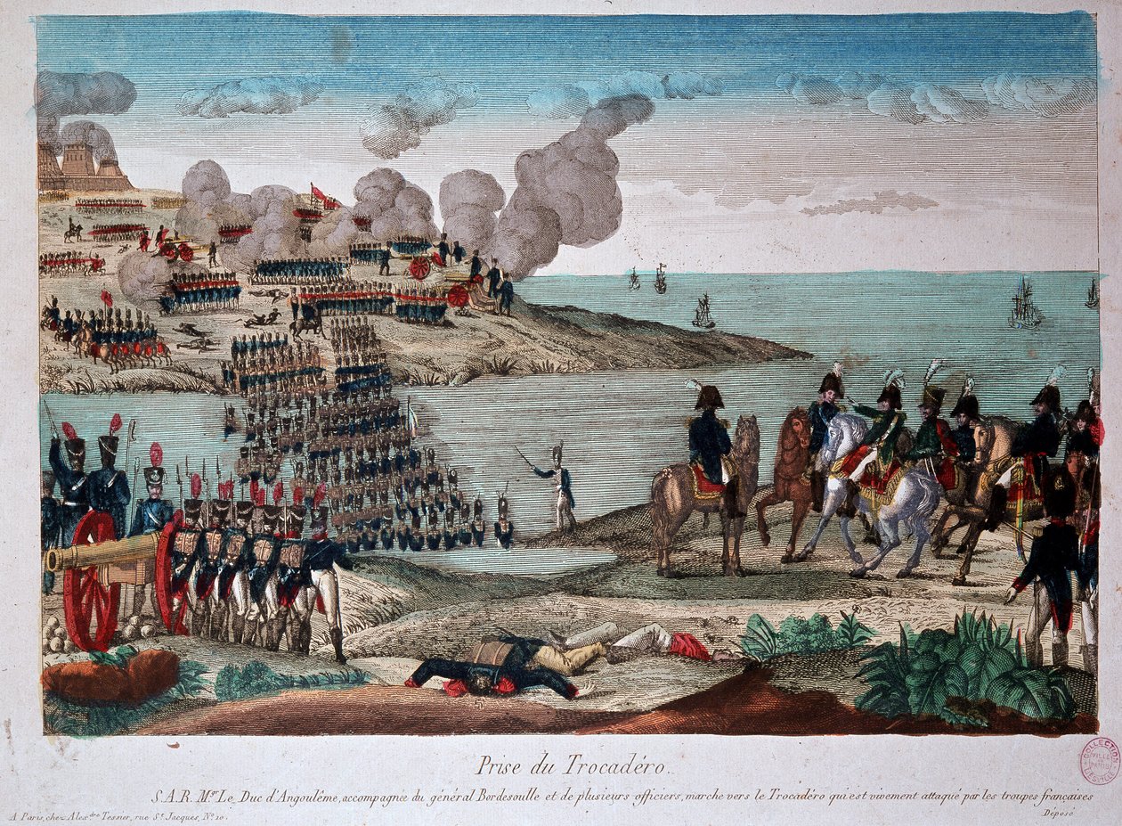 Dobytí Trocadera Francouzi od Unknown artist
