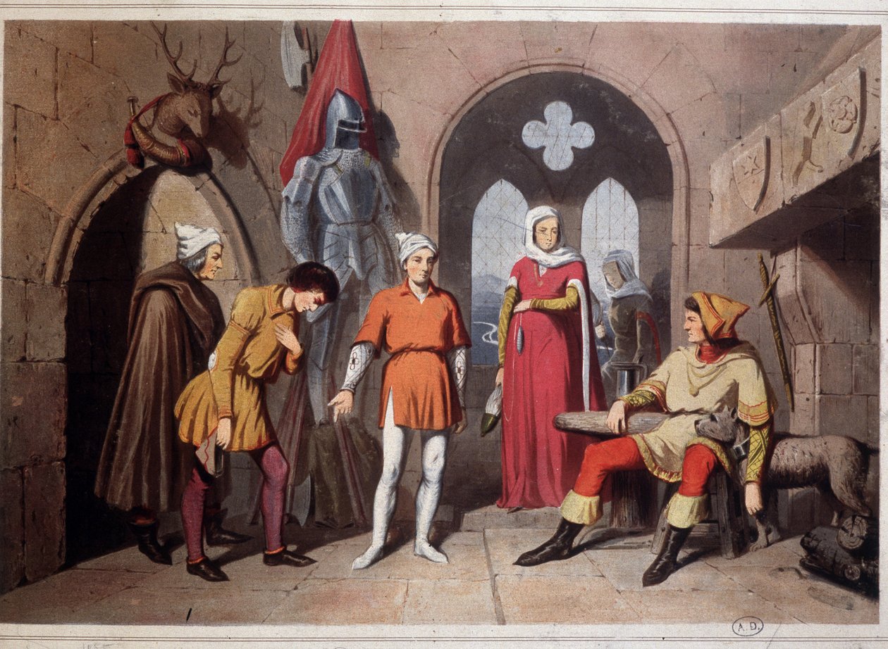 Interiér hradu ve Vogézách, Štrasburk od Unknown artist
