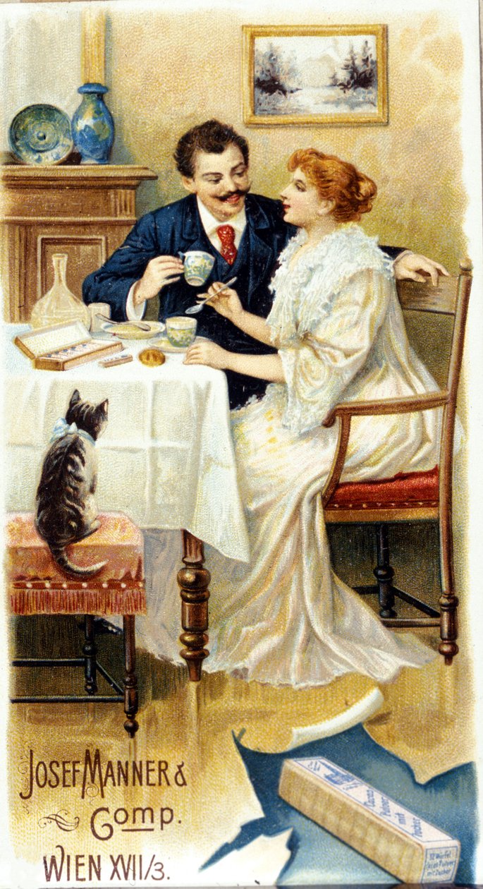 Reklama na čokoládu ““ Josef Manner & Gomp, Vídeň””. od Unknown artist