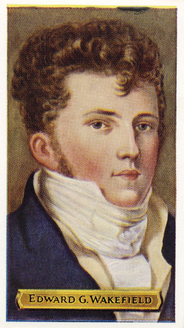 Edward Gibbon Wakefield - anglický diplomat. (tisk) od Unknown artist