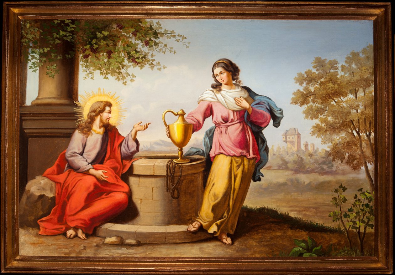 Ježíš a Samaritán od Unknown artist