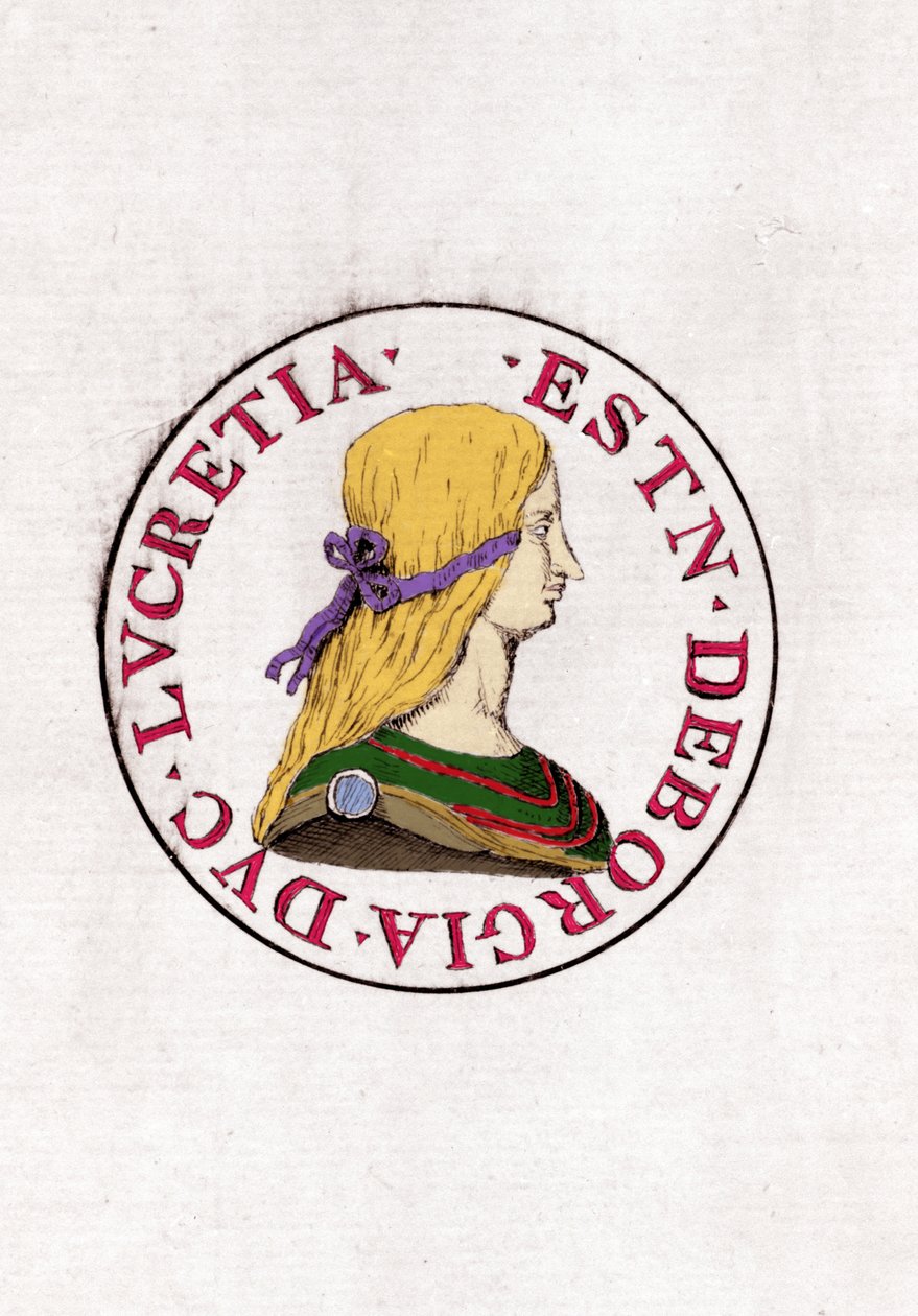 Lucretia Borgia (1480 až 1519). od Unknown artist