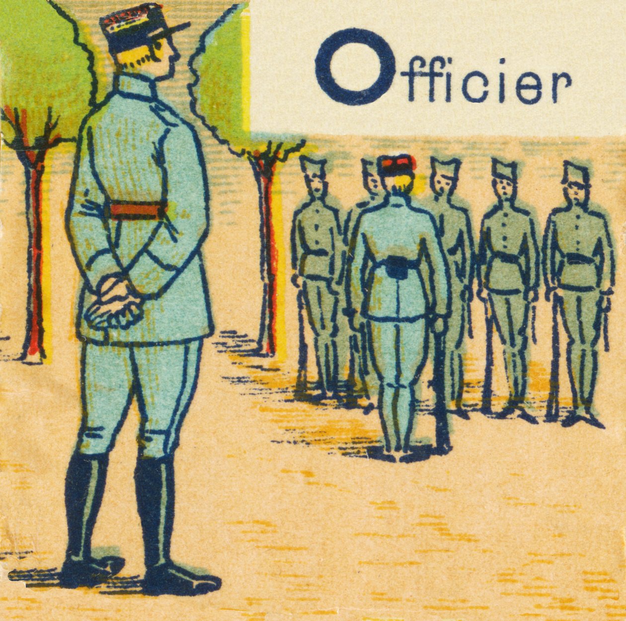 O jako důstojník od Unknown artist