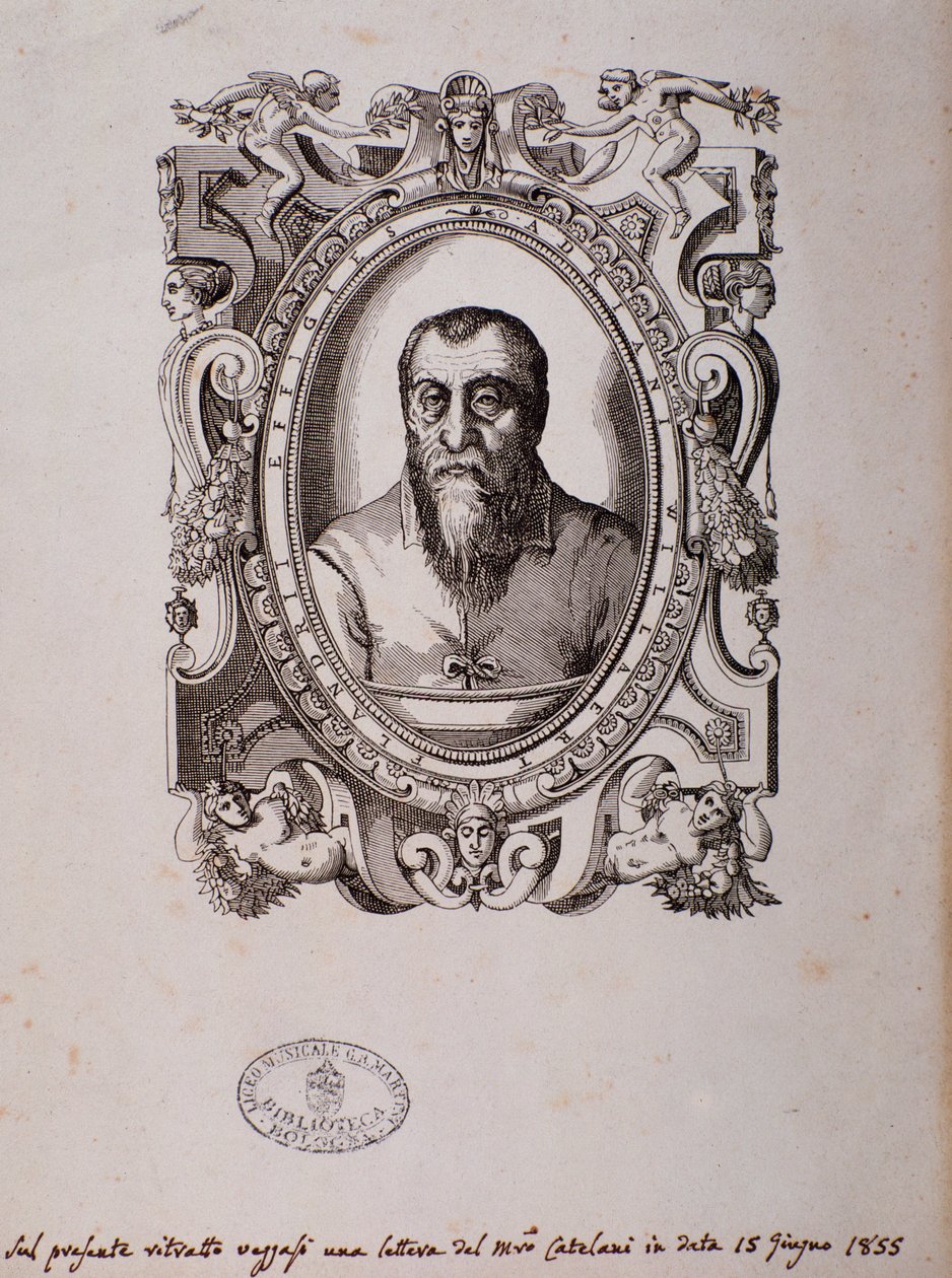 Portrét Adriana Willaerta (dřevořez) od Unknown artist
