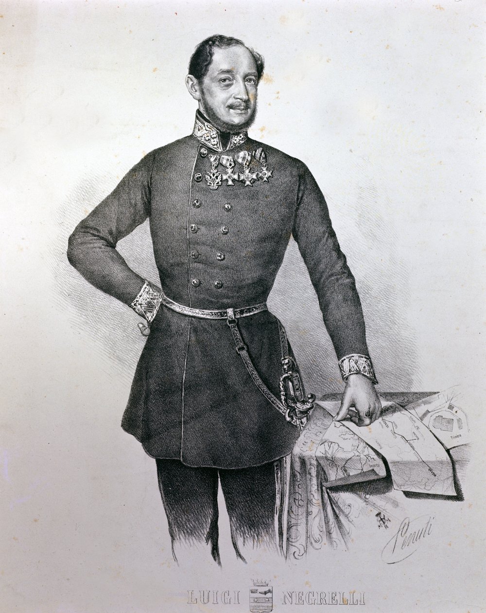 Portrét Aloise Negrelliho (Luigi Negrelli) od Unknown artist