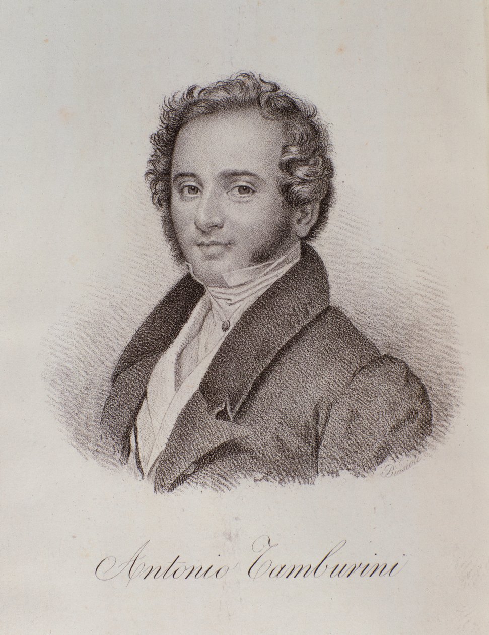 Portrét Antonia Tamburiniho (rytina od Unknown artist