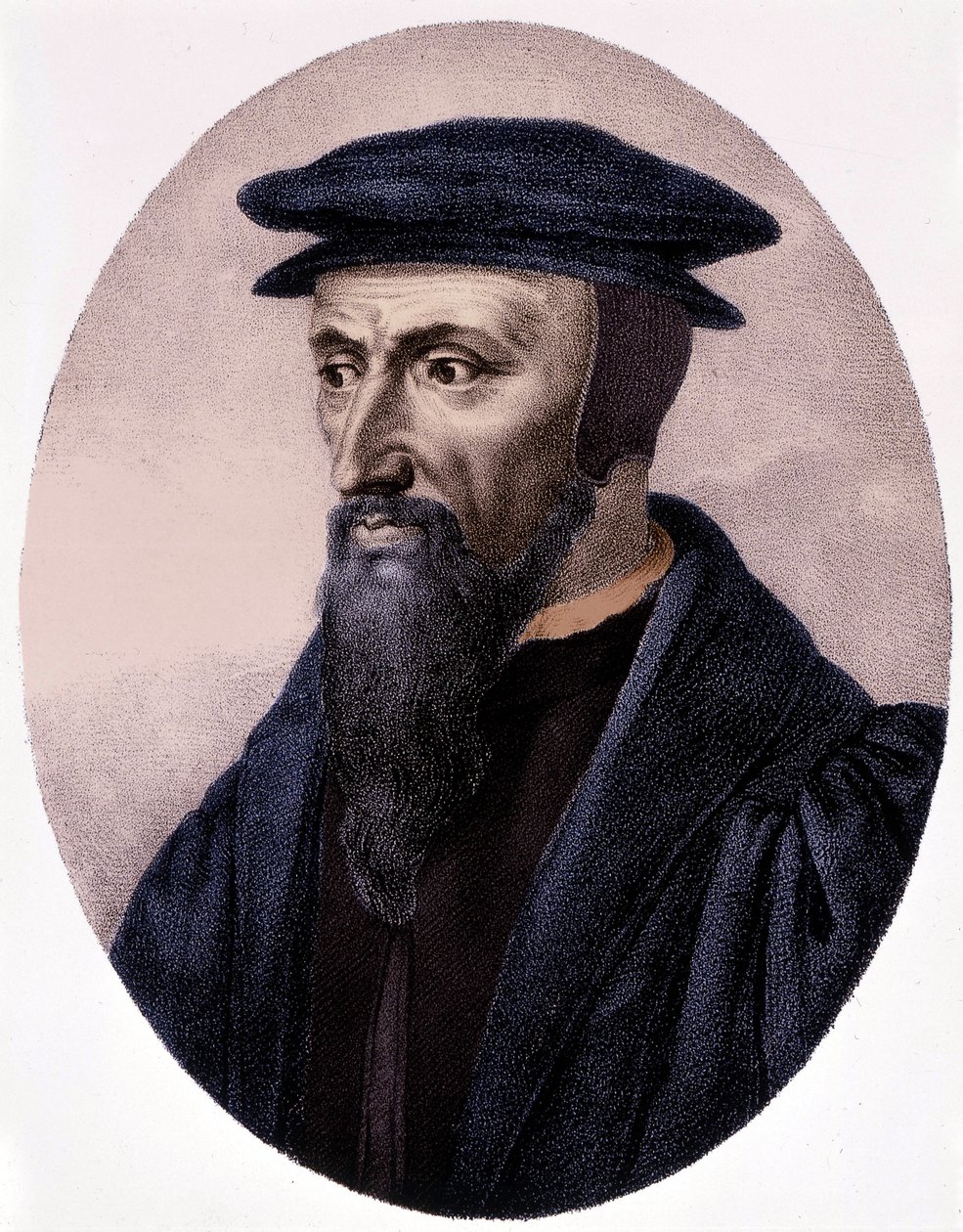 Portrét Kalvína (1509 - 1564). od Unknown artist