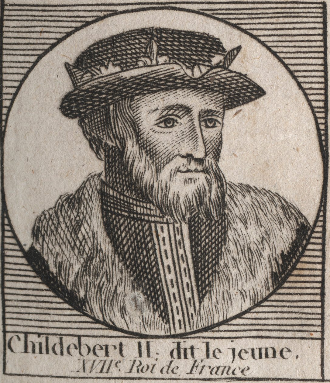 Portrét Childeberta II od Unknown
