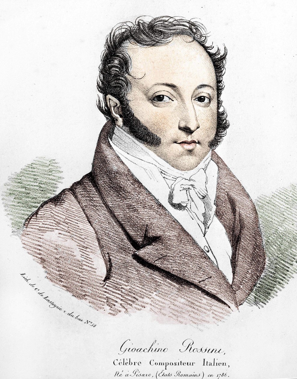Portrét Gioacchina Rossiniho (1792-1868). od Unknown artist