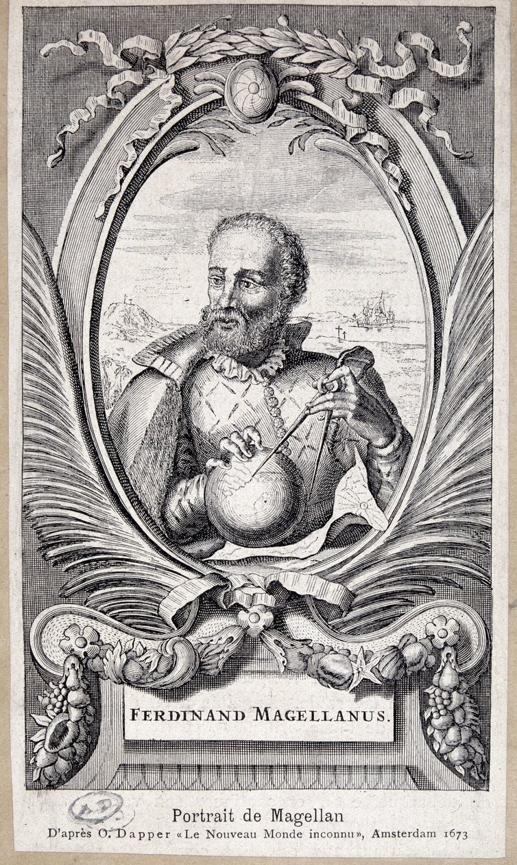 Portrét Magellan od Unknown artist