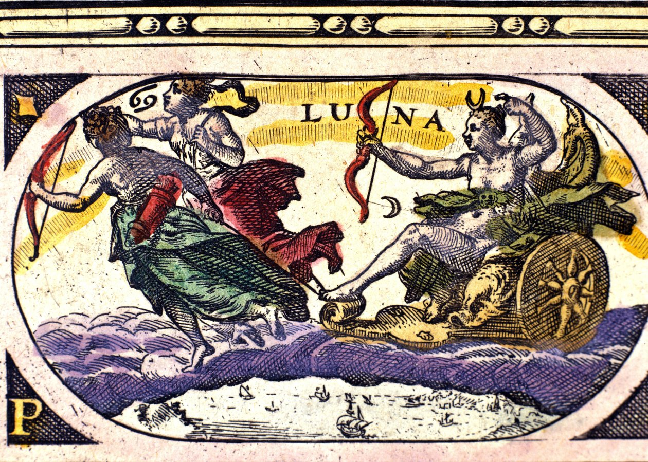 Zastoupení měsíce. rytina ze 17. století. od Unknown artist