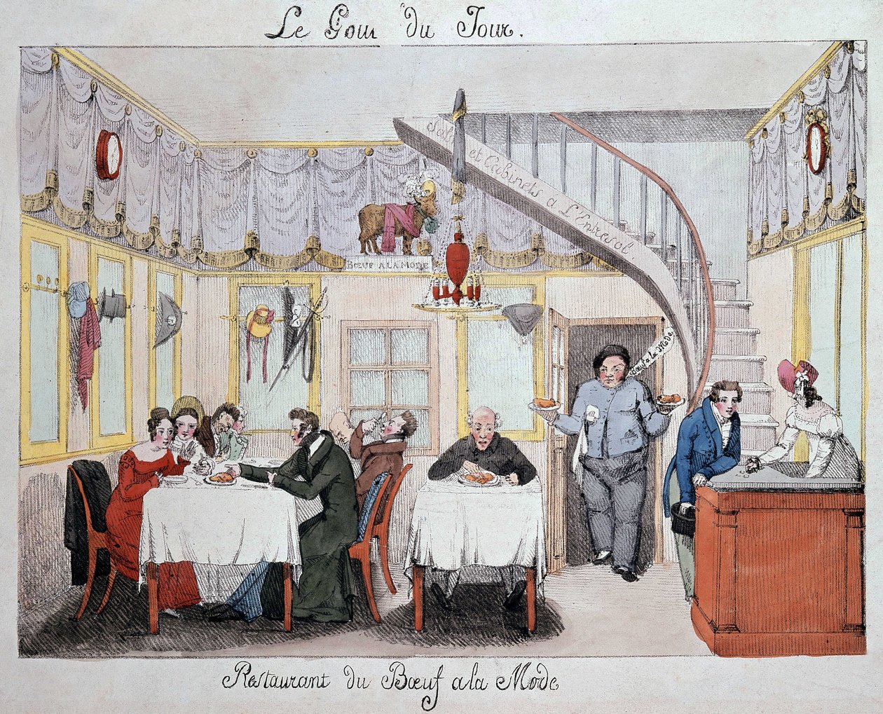 Hala restaurace „"Hovězí maso v módě"" v. 1820 od Unknown artist