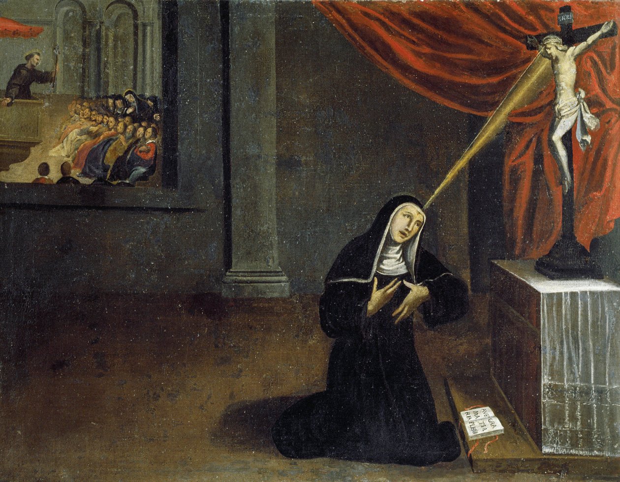Svatá Rita dostává stigmata od Unknown artist