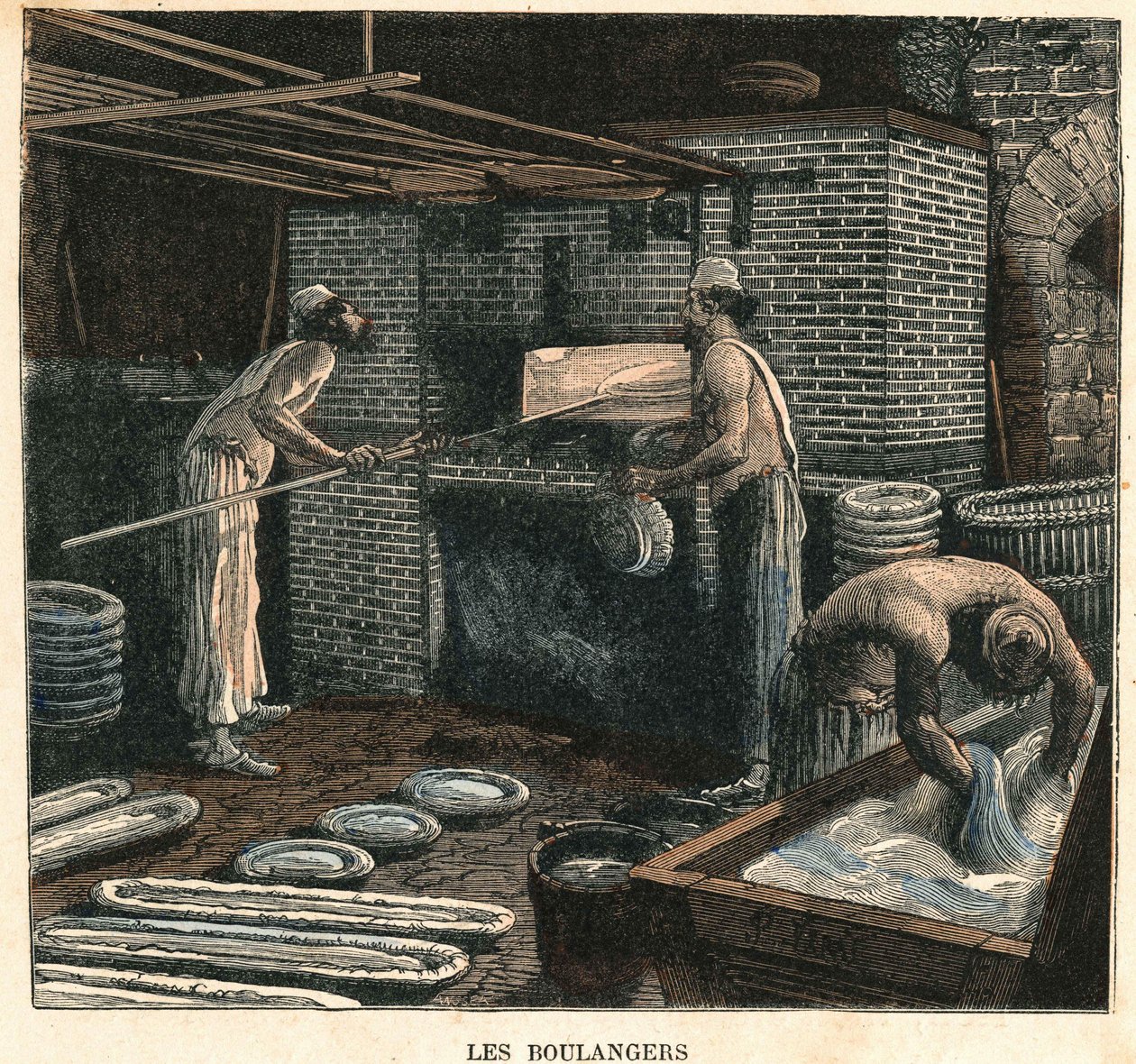 Pekaři. Ilustrace 19. století, kolekce Bianchetti. od Unknown artist