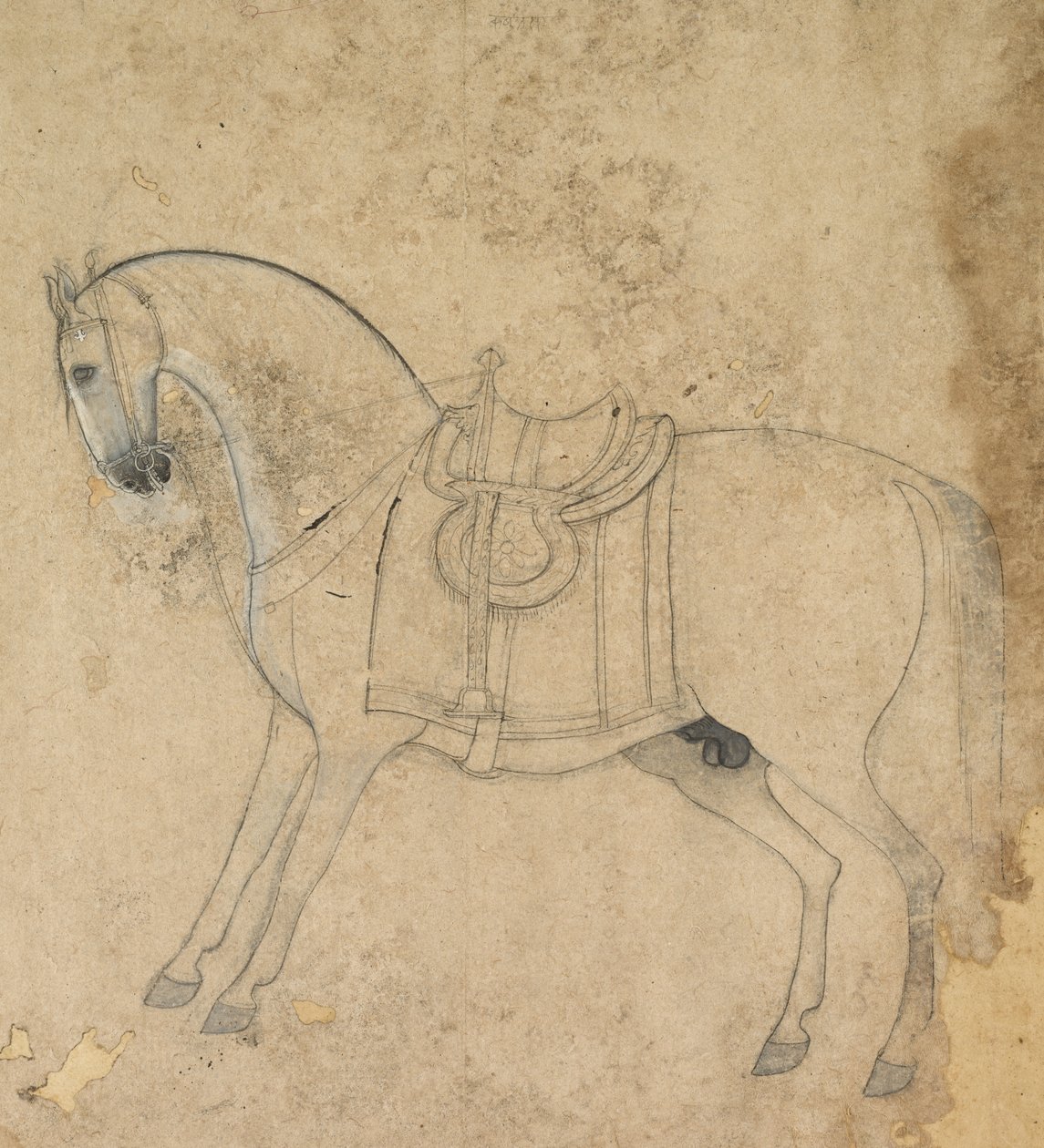 Osedlý kůň od Unknown artist