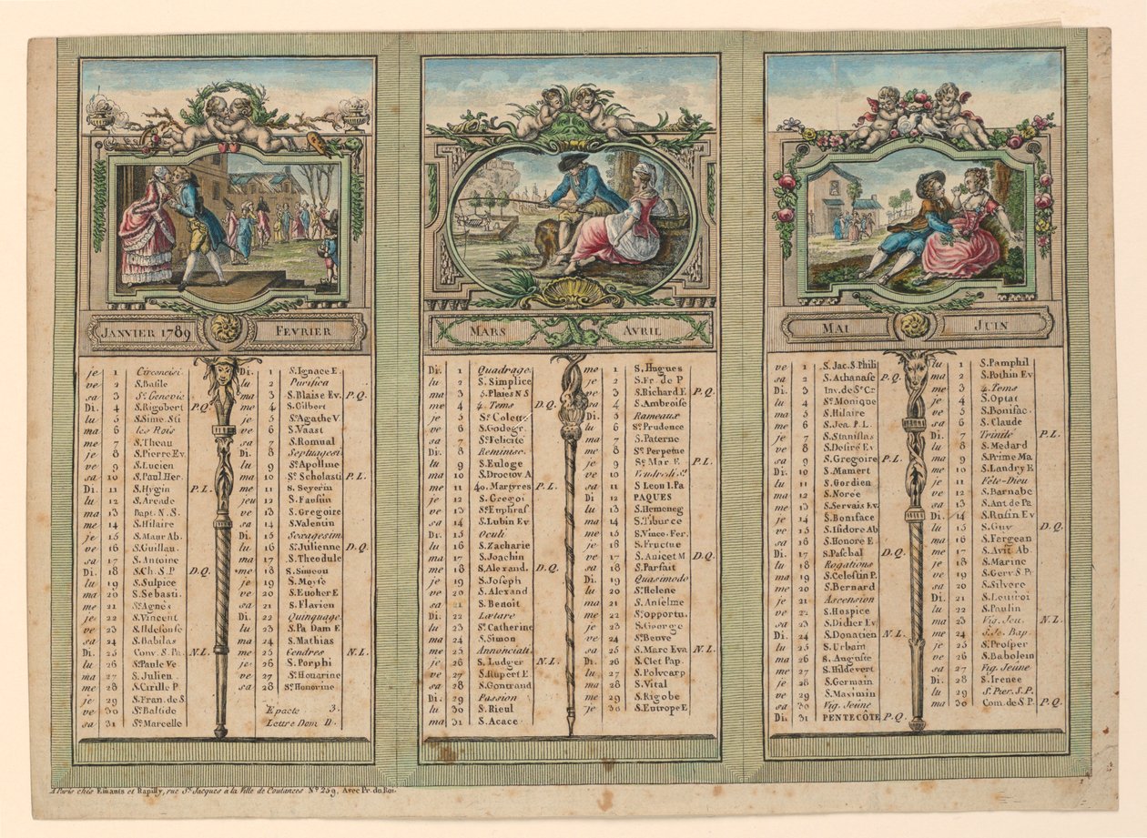 Almanach na rok 1789 od Unknown artist