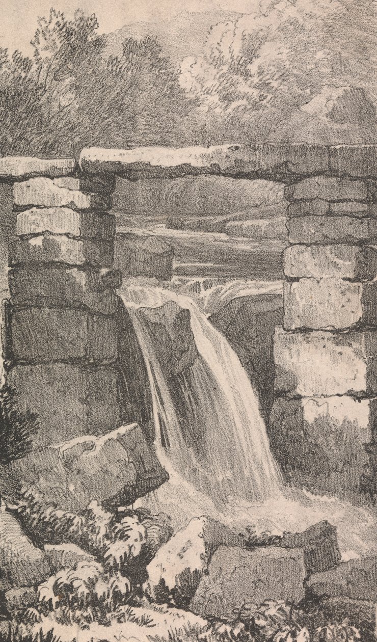 Most přes vodopád od Unknown artist