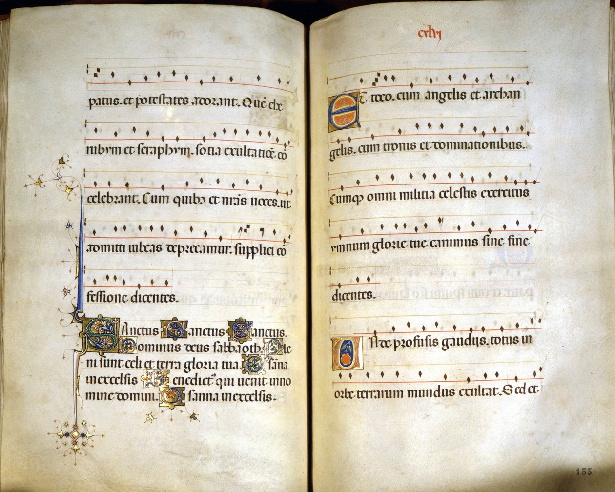 Kánon „“ SANCTUS““ misálu Visconti od Unknown artist