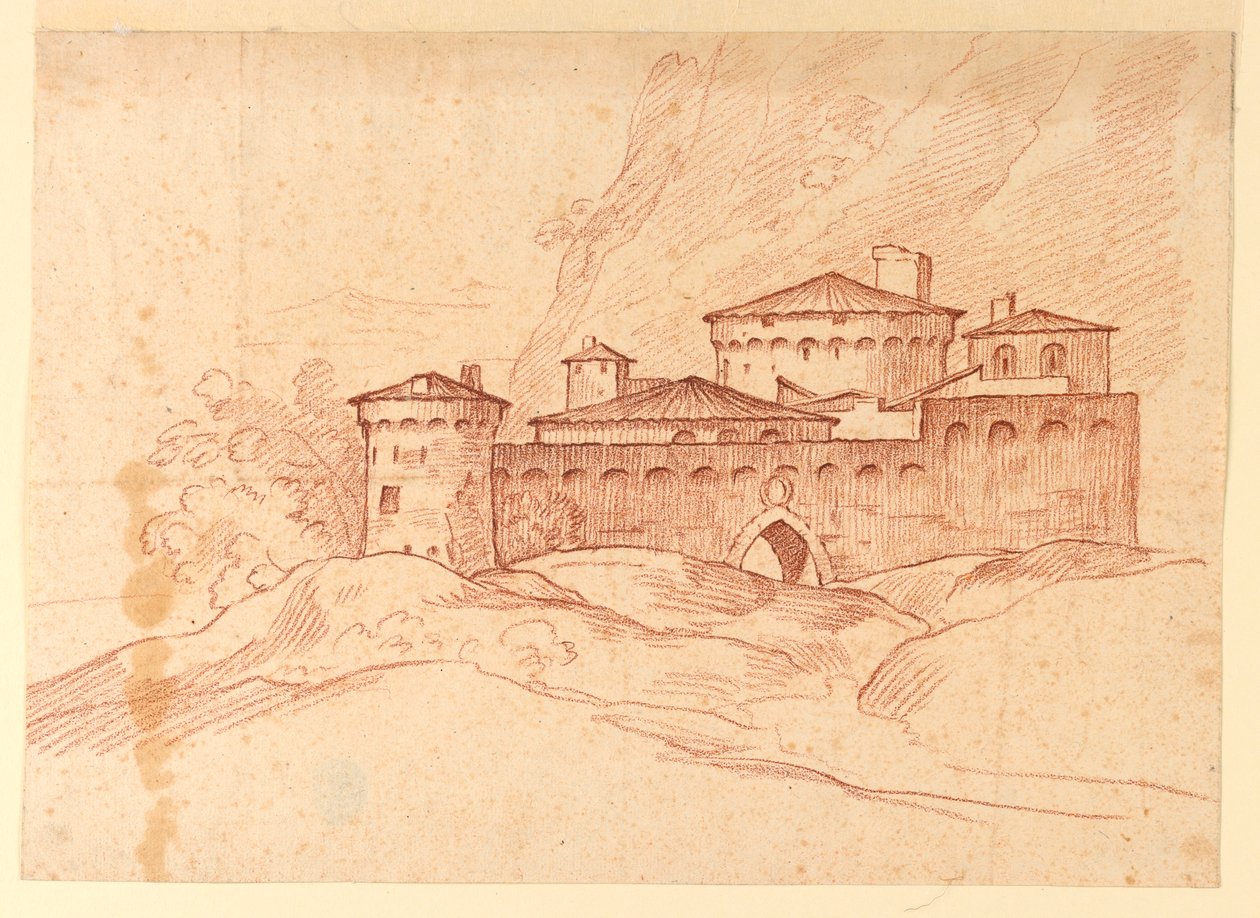 Hrad v horách od Unknown artist
