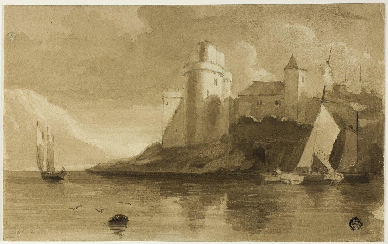 Hrad na jezeře od Unknown artist