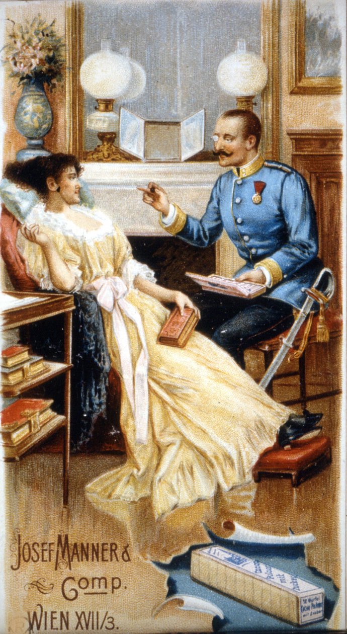 Reklama na čokoládu ““ Josef Manner & Gomp, Vídeň””. od Unknown artist