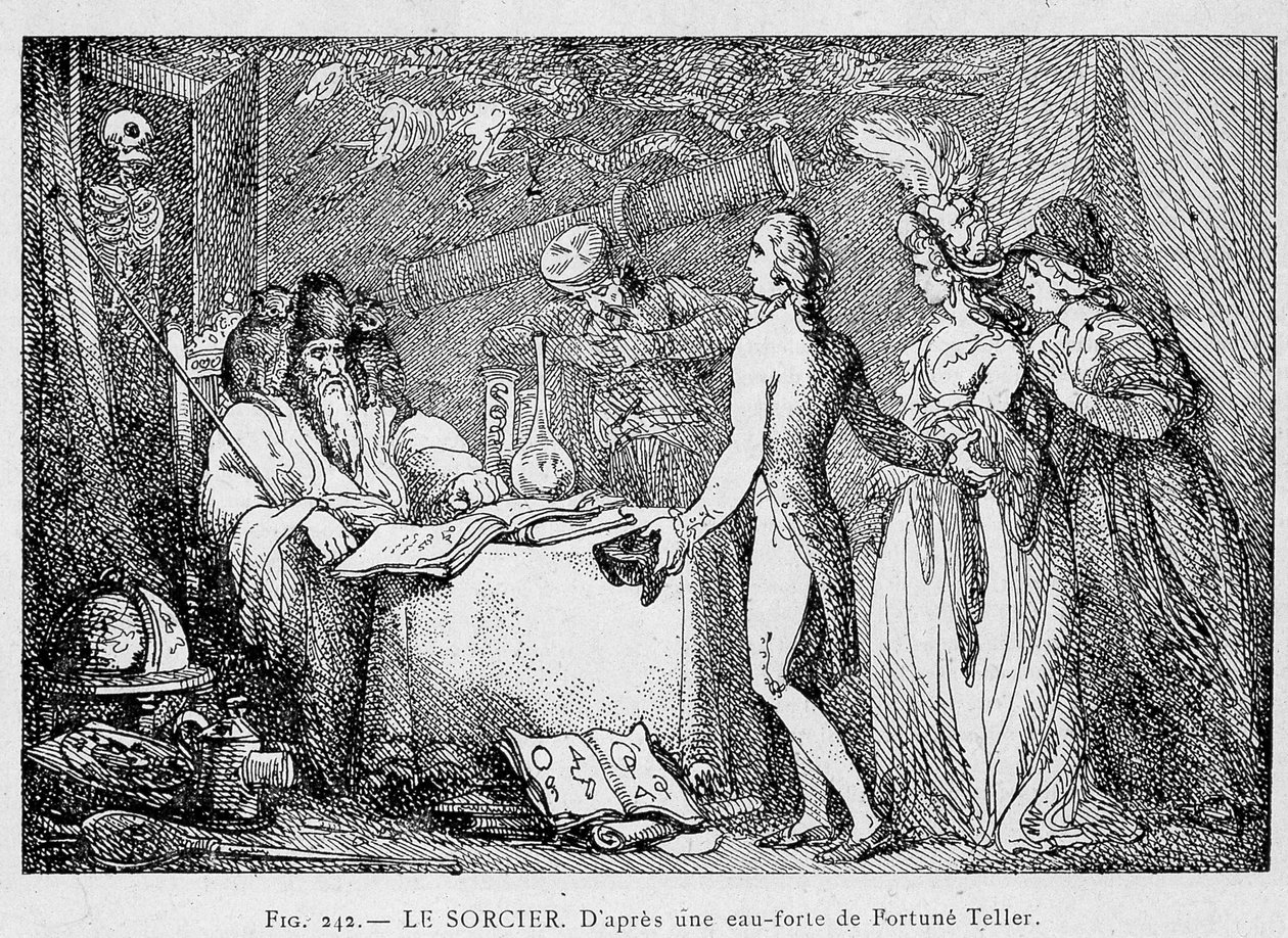 Konzultace s čarodějem - gravírování od Unknown artist