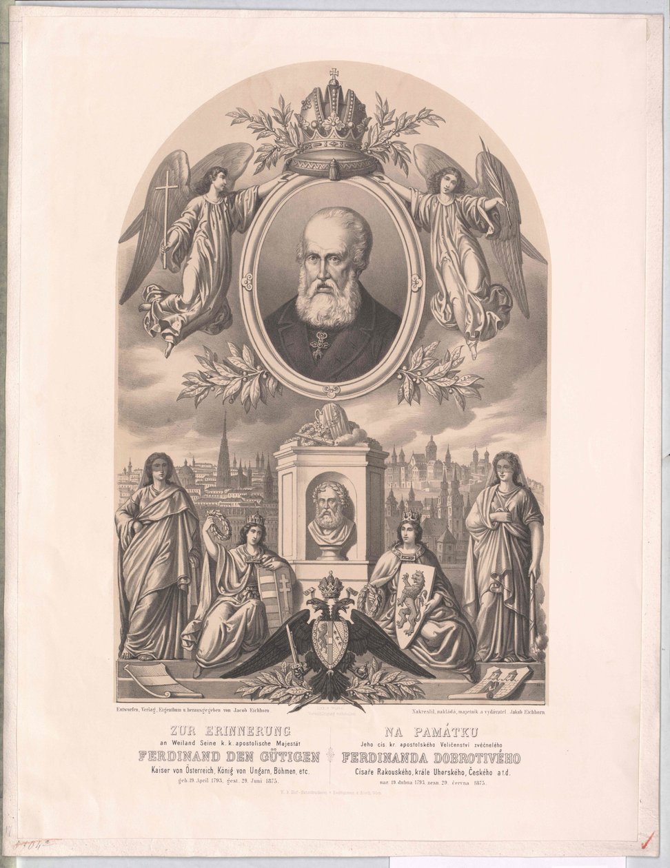 Rakouský císař Ferdinand I. (tisk) od Unknown artist