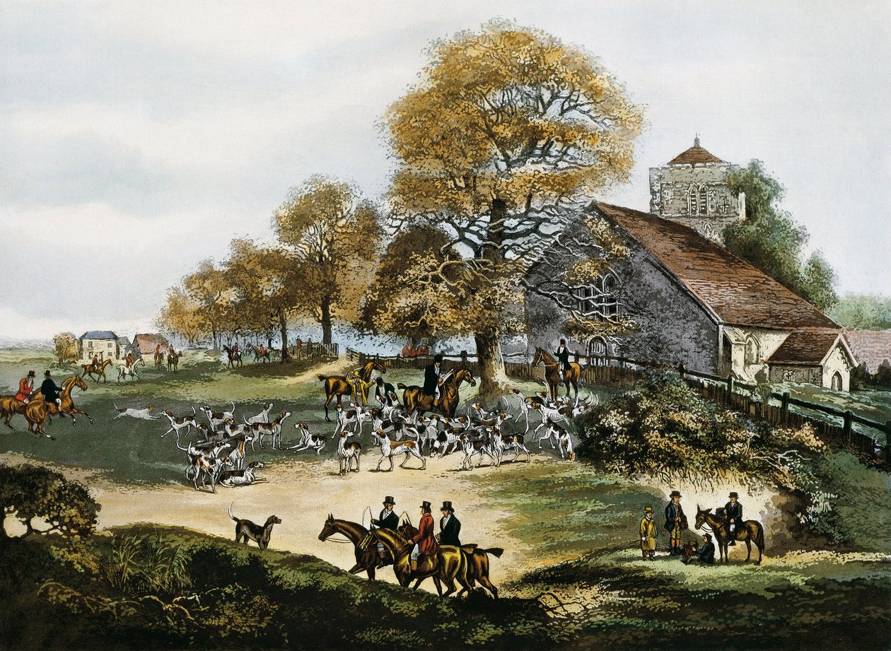 Lov na lišku v Surrey, Velká Británie od Unknown artist