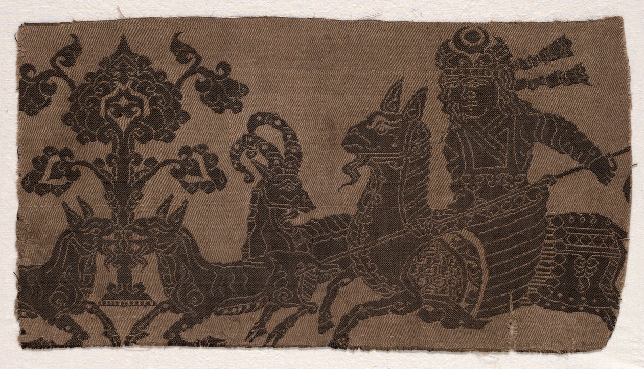 Fragment s nasazeným lovcem kopí zvířata od Unknown artist