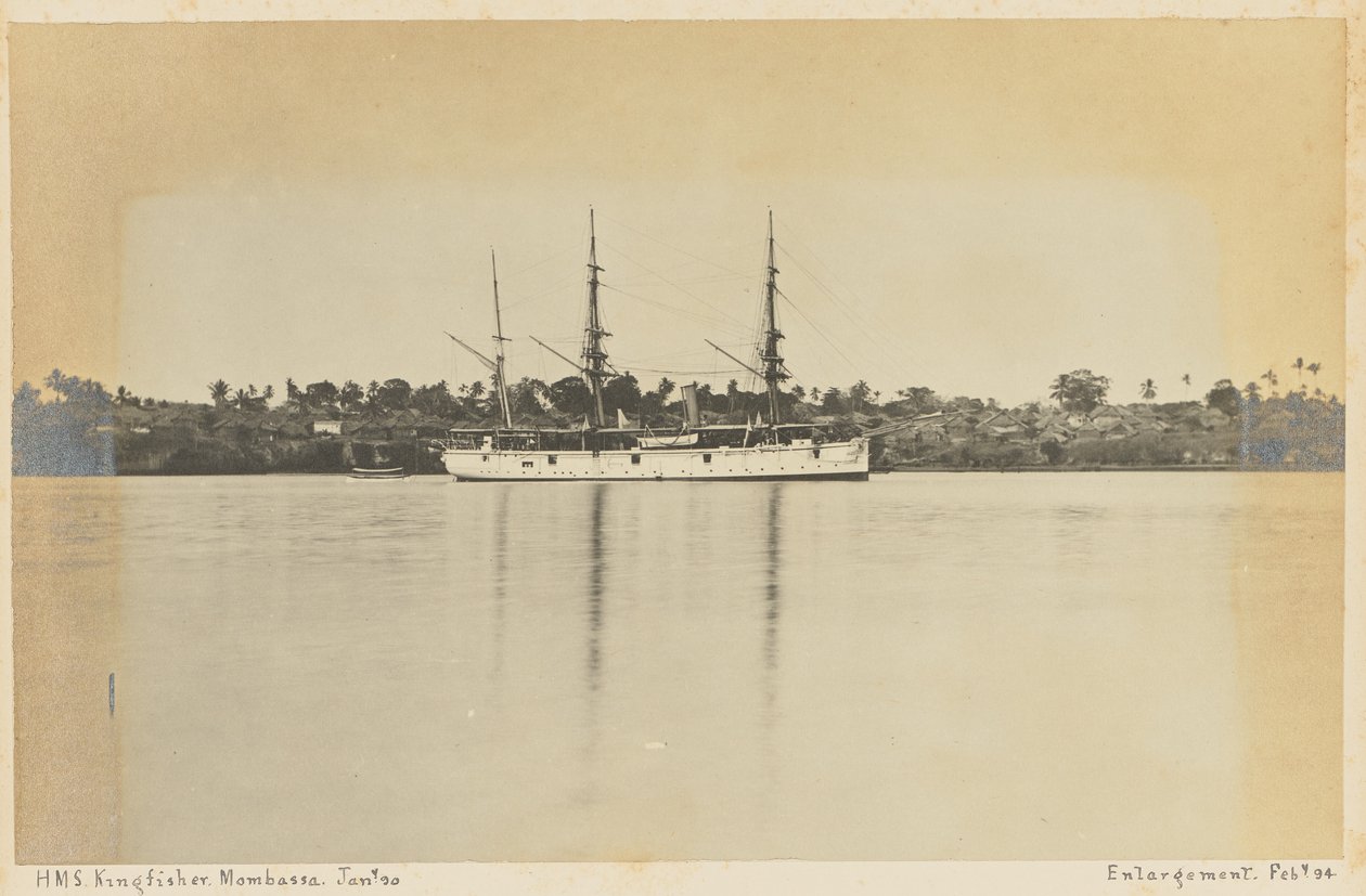 HMS Kingfisher. Mombassa. od Unknown artist