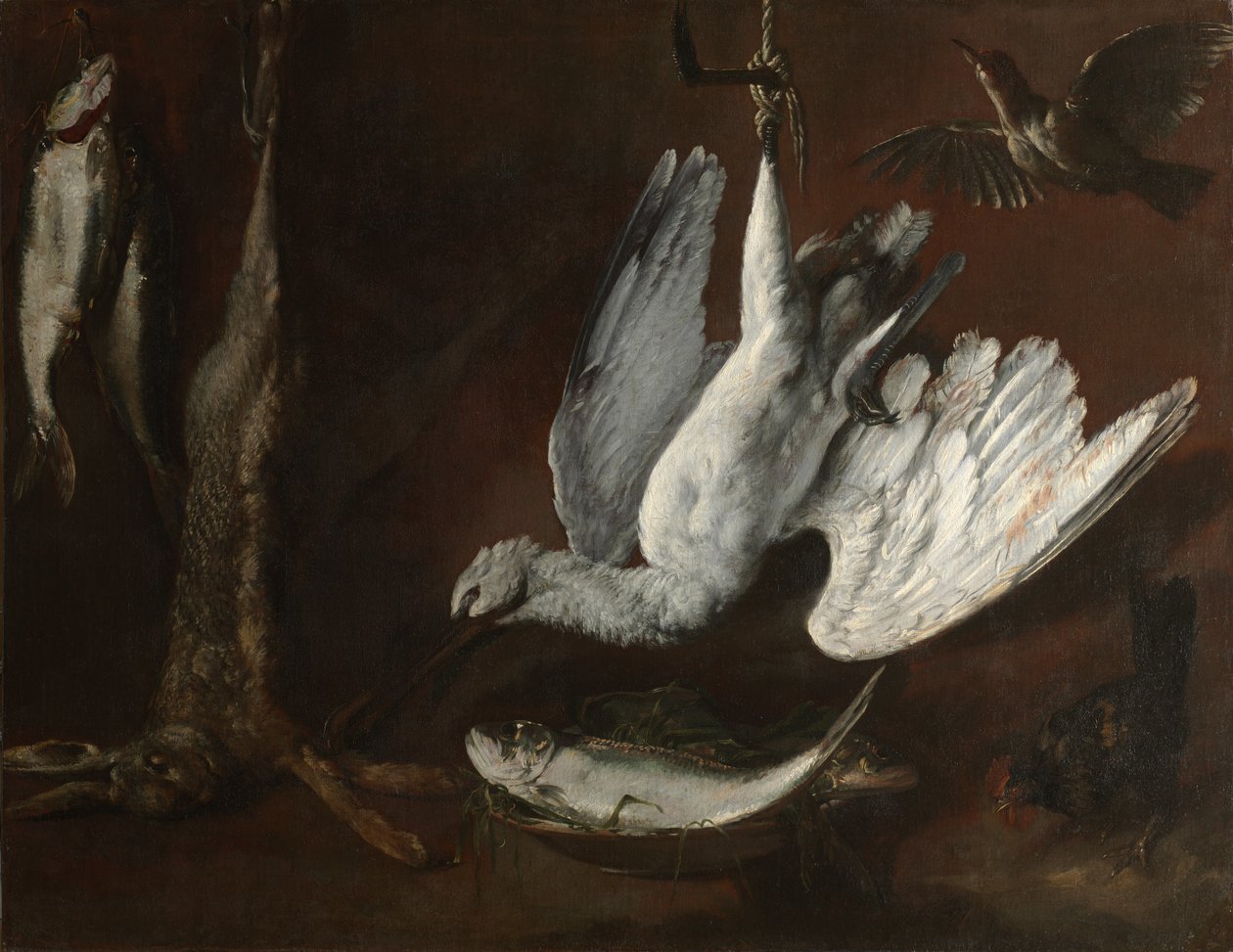 Zajíc, Spoonbill a Fish od Unknown artist