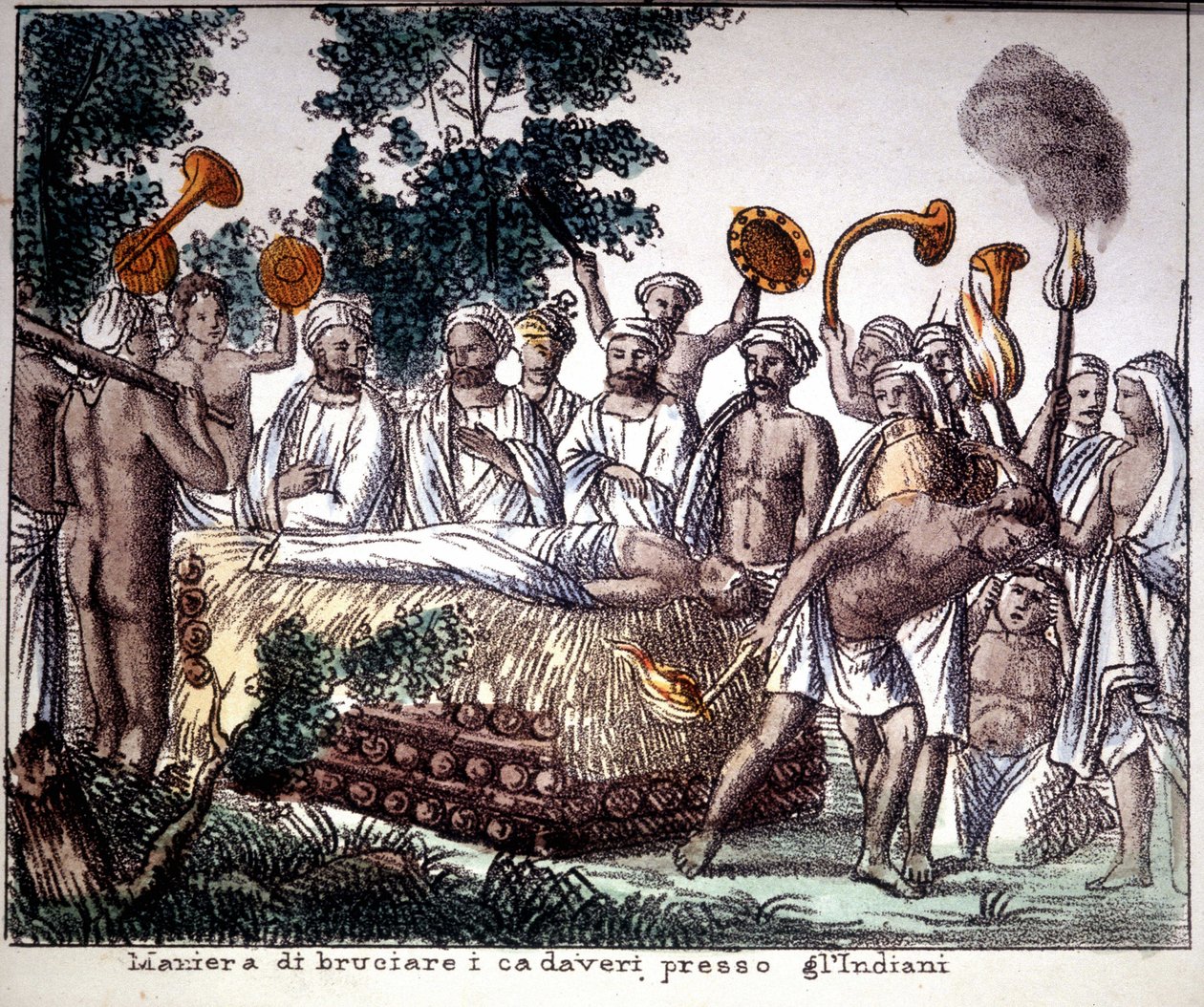 Hinduismus: kremační scéna. Soukromá sb. od Unknown artist