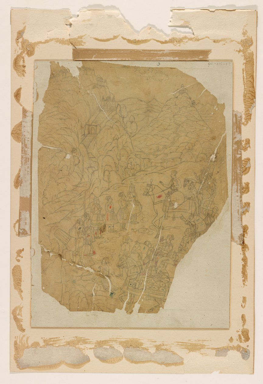indický rukopis; Mughal, 17. století od Unknown artist