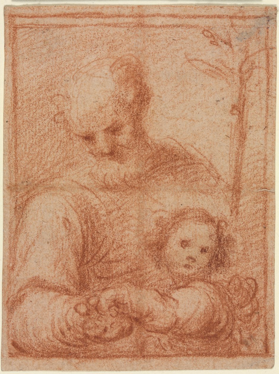 Josef a dítě (recto) od Unknown artist