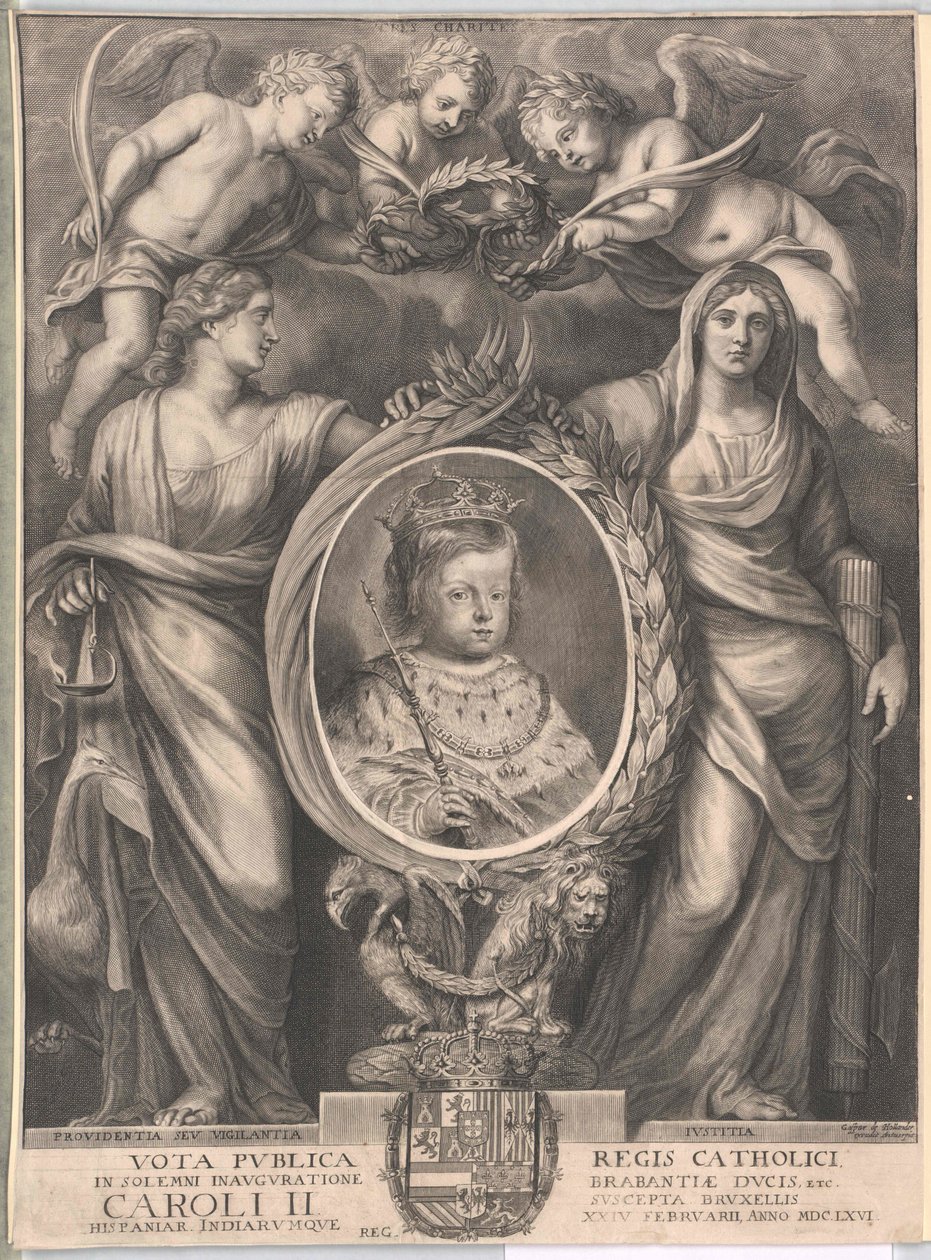 Španělský král Karel II (tisk) od Unknown artist
