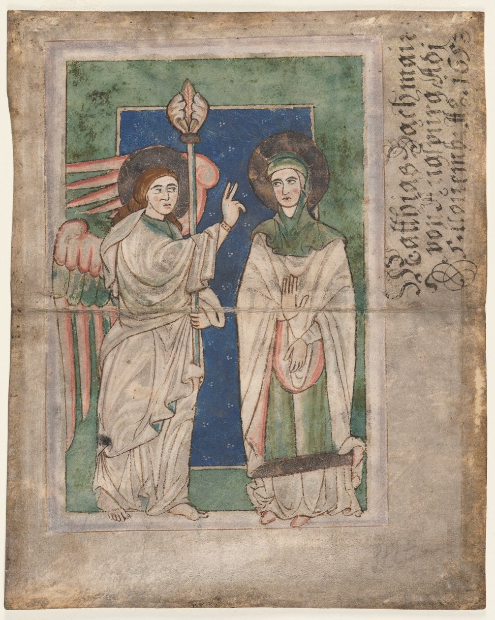 List ze žaltáře(?): Zvěstování (recto) od Unknown artist