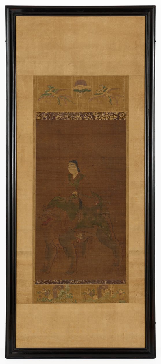 Manjushri riding a lion od Unknown artist