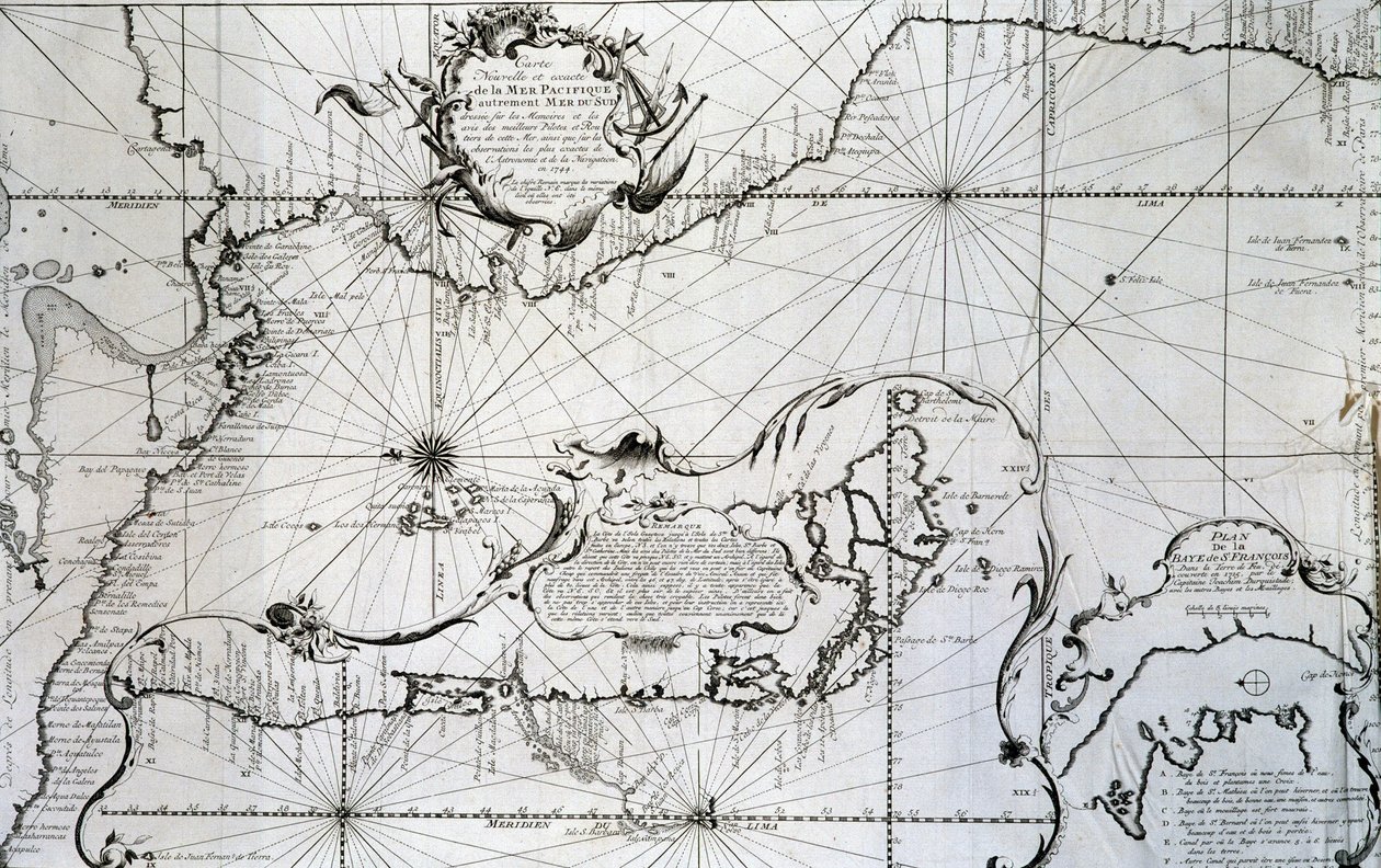 Mapa Tichého oceánu od Unknown artist
