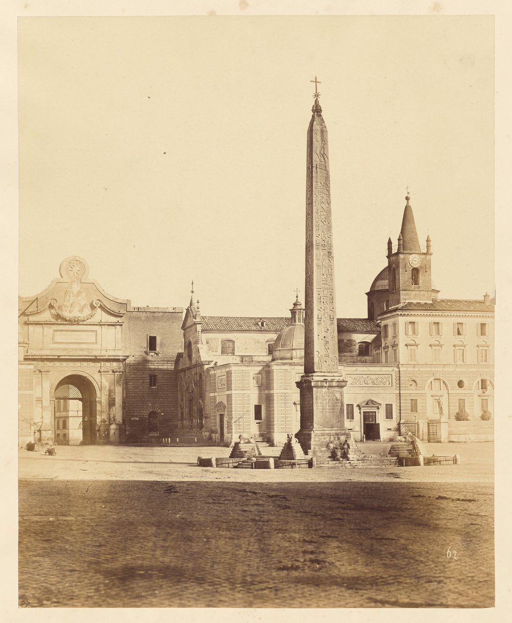 [Obelisk na Piazza del Popolo]. od Unknown artist