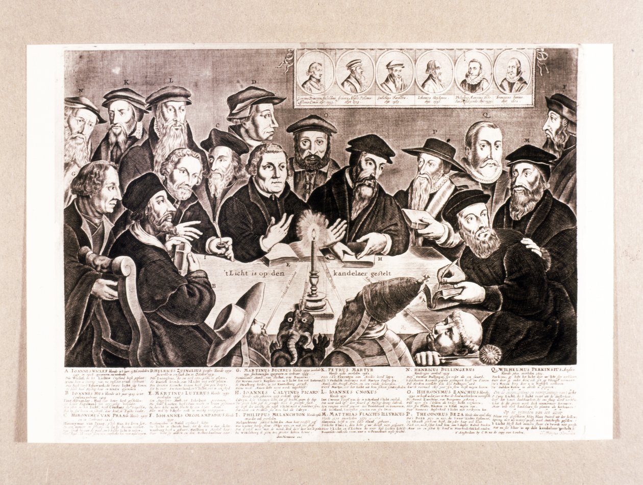 PROTESTANTSKÁ REFORMACE: Luther, Melanchton, Kalvín, Zwingli atd. od Unknown artist