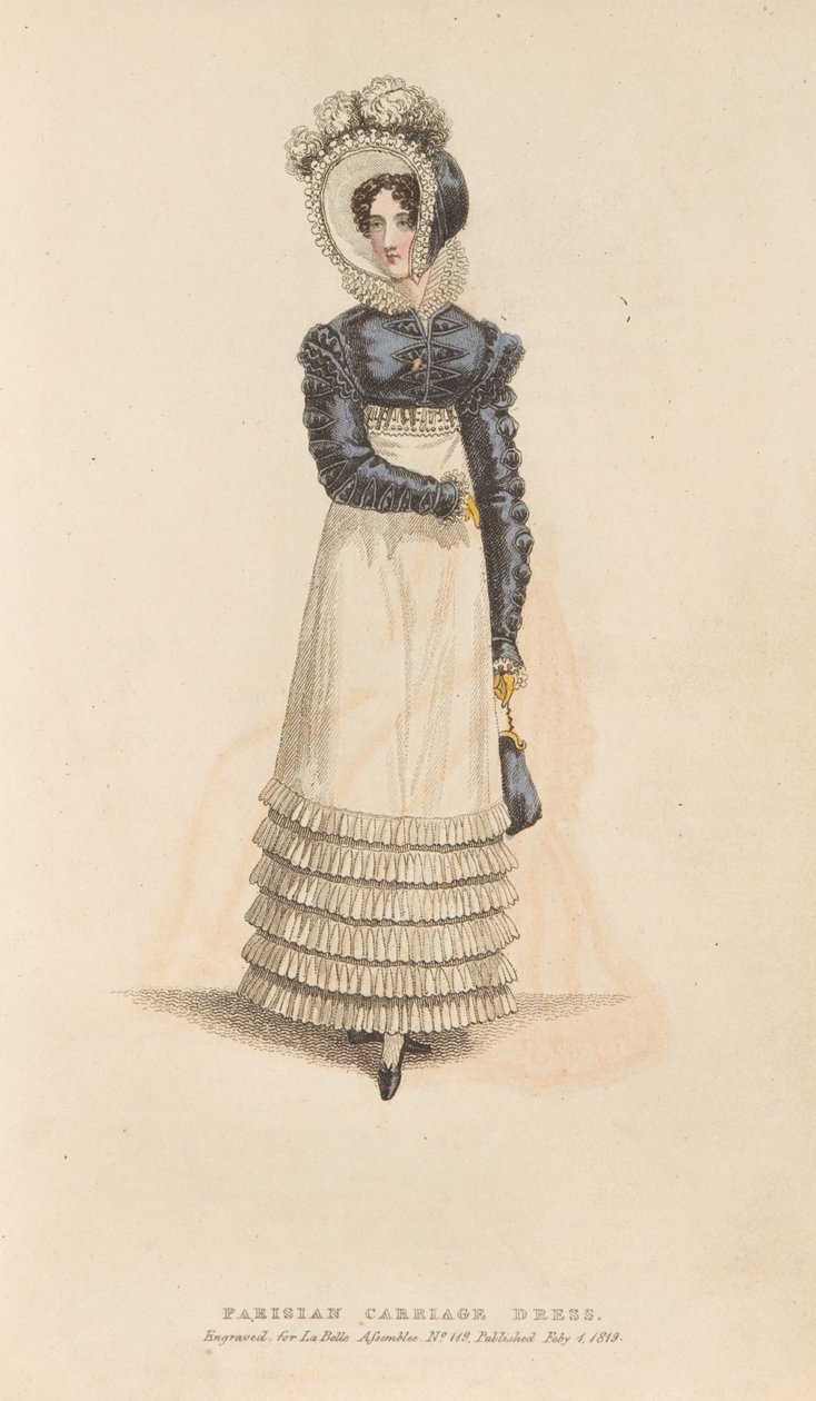 Pařížské kočárové šaty od Unknown artist