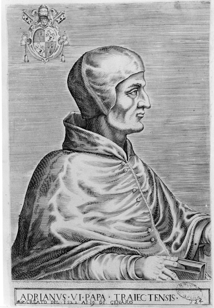 Papež Adrien VI. (1459 - 1523). od Unknown artist