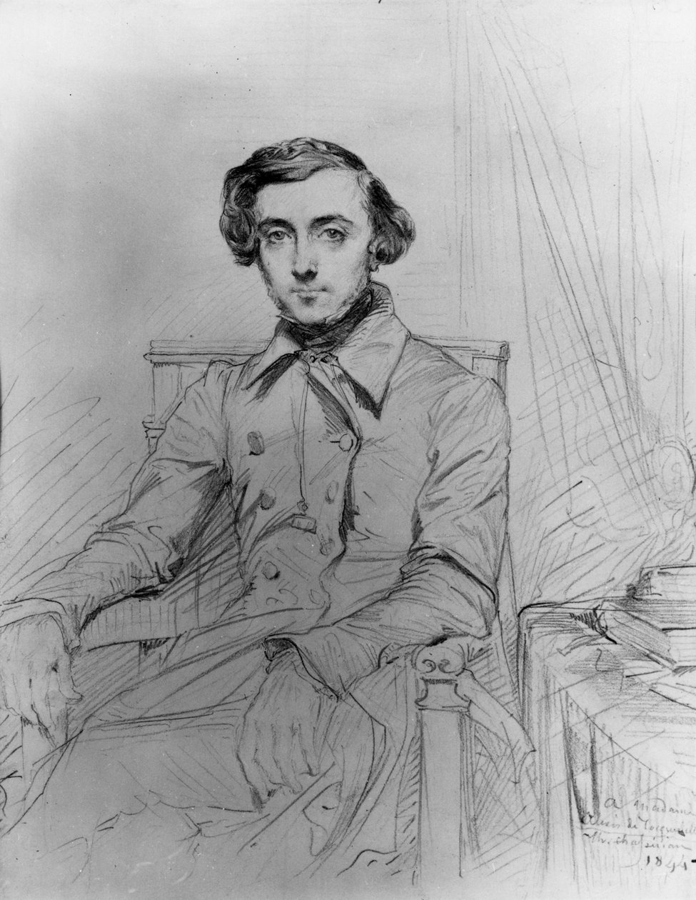 Portrét Alexise de Tocqueville (1805-1859). od Unknown artist