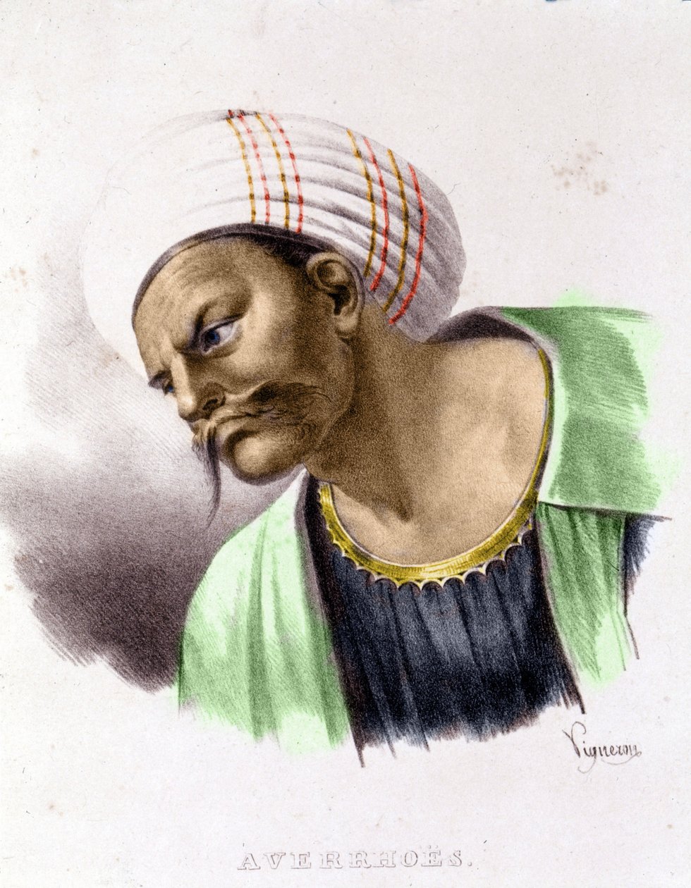 Portrét Averroes (1126 - 1198). od Unknown artist