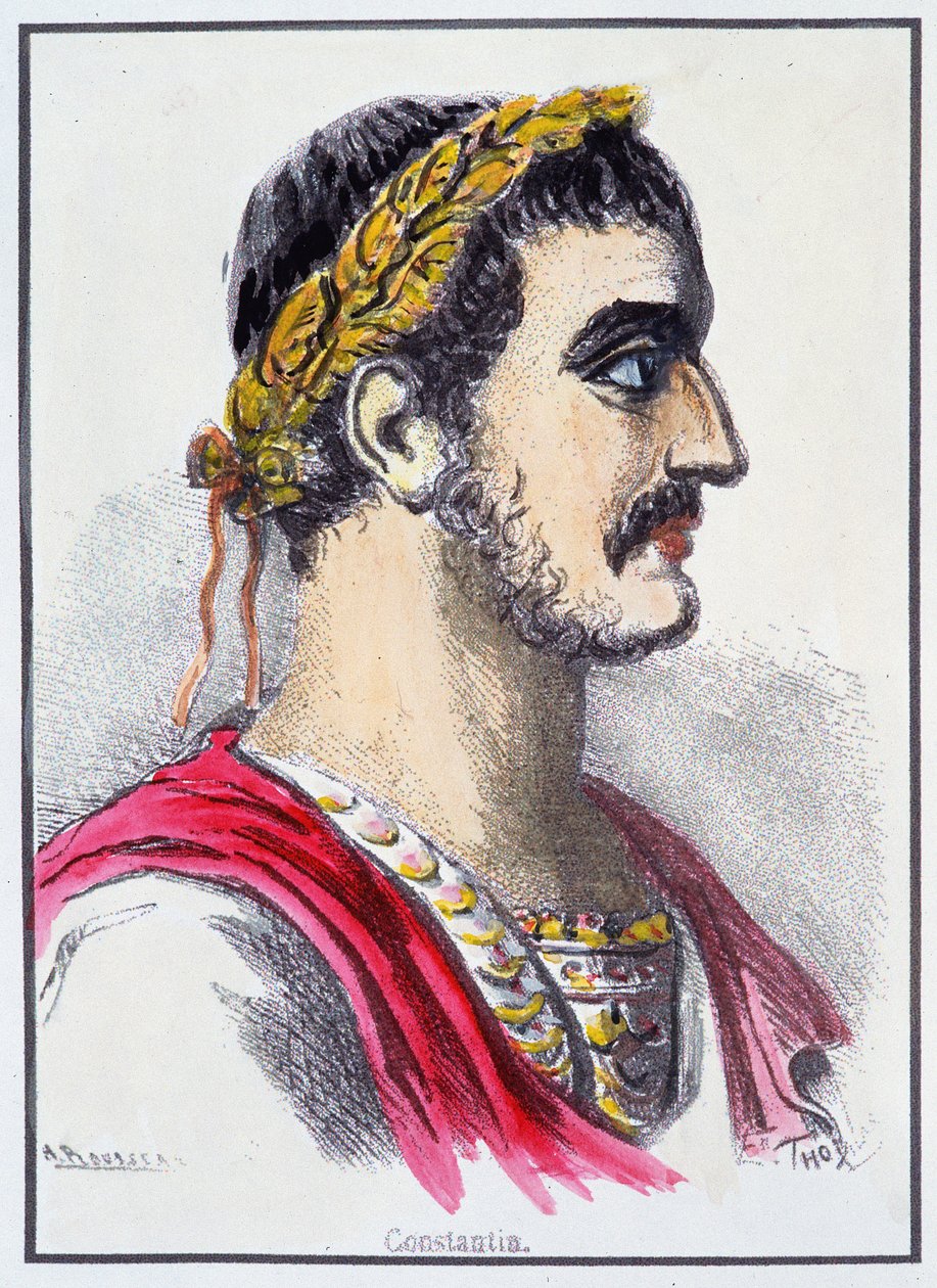 Portrét Konstantina, římského císaře od Unknown artist